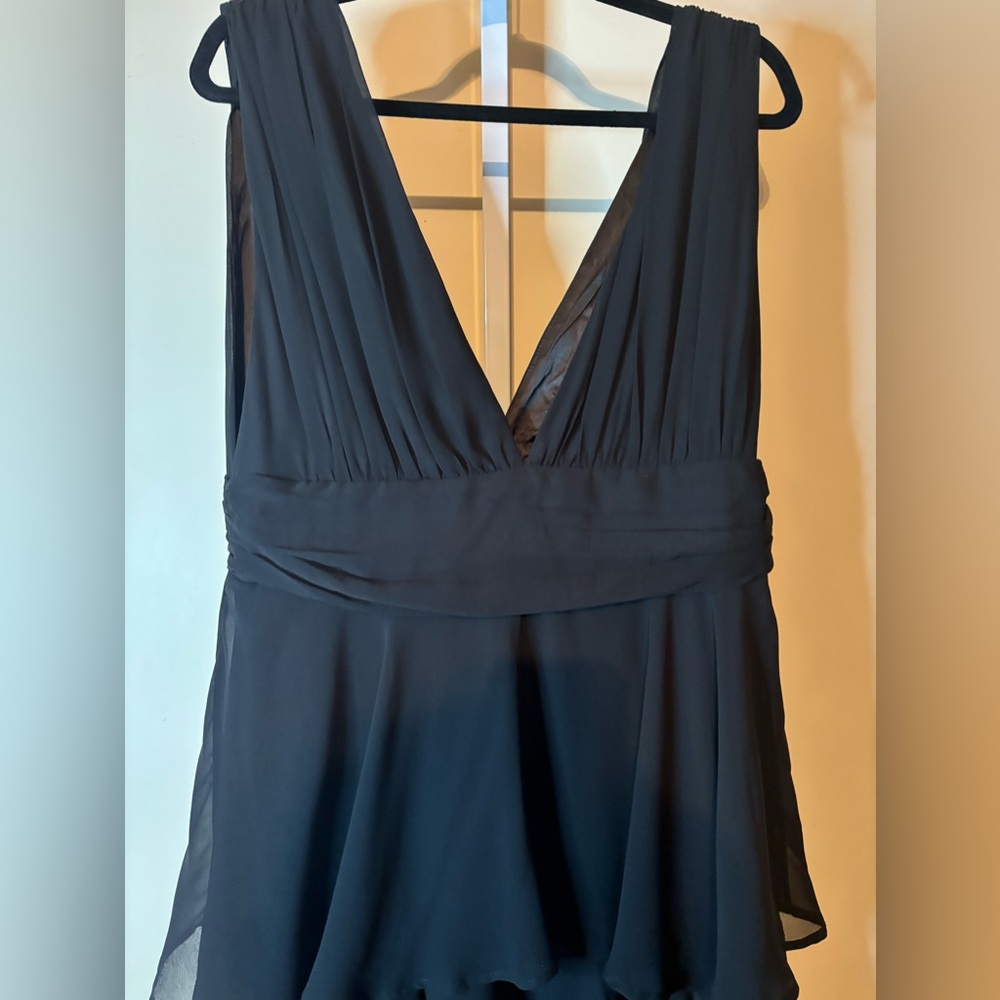 Lulus Black Tiered V Neck Maxi Dress XS & XL - Picture 13 of 16